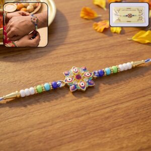 Multi Evil Eye OM Star Designer Rakhi