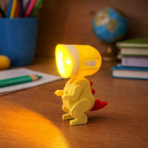 Cute Dinosaur LED Mini Flashlight Toy for Kids, Portable Torch Light (Color may vary)