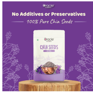Oracle Natural Premium Chia Seeds 250gm Rich in Fiber, Protein & Omega-3, Superfood