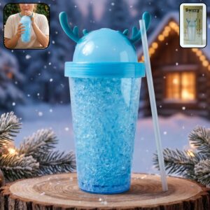 Cute 500ml Swizzy Jelly Tumbler with Straw for Cold Beverages