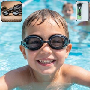 Kids Classic Swimming Goggles with Anti-Leak Design and Adjustable Strap - 1 Pc