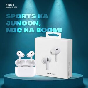 Quad Mic Wireless Bluetooth Earbuds (1 Pc)