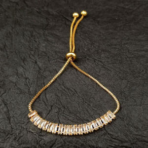 Sparkling Gold Finish AD Bracelet for women