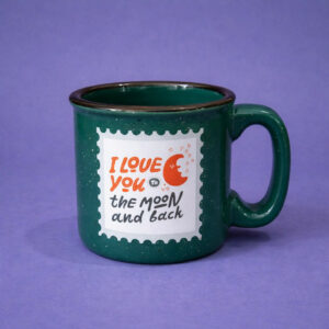 Printed Ceramic Coffee Mug Romantic Theme Gift Cup for Daily Use