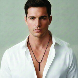 Black Bar Chain Pendent for mens