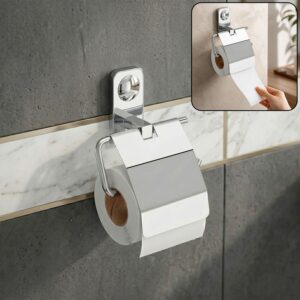 Premium Stainless Steel Wall Mounted Toilet Paper Holder with Cover