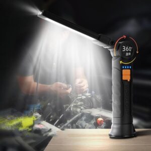 Compact Rechargeable Small LED Work Light with Adjustable Arm and Magnetic Base