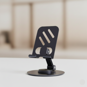 Uniteq SpinPro 360° Foldable Mobile Stand Adjustable Tablet Holder (Black)