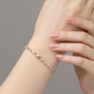 Trendy Rose Gold AD Bracelet for Women