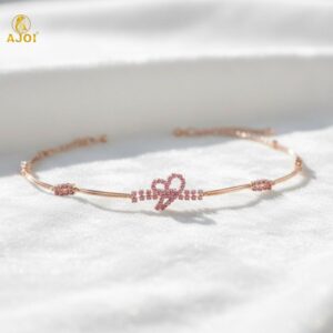 Premium Rose Gold Plated Heart & Infinity Crystal Bracelet for Women