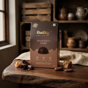 Gudlily Desi Jaggery Delicious Dark Chocolate Premium Sweet Treat (100 Gm)
