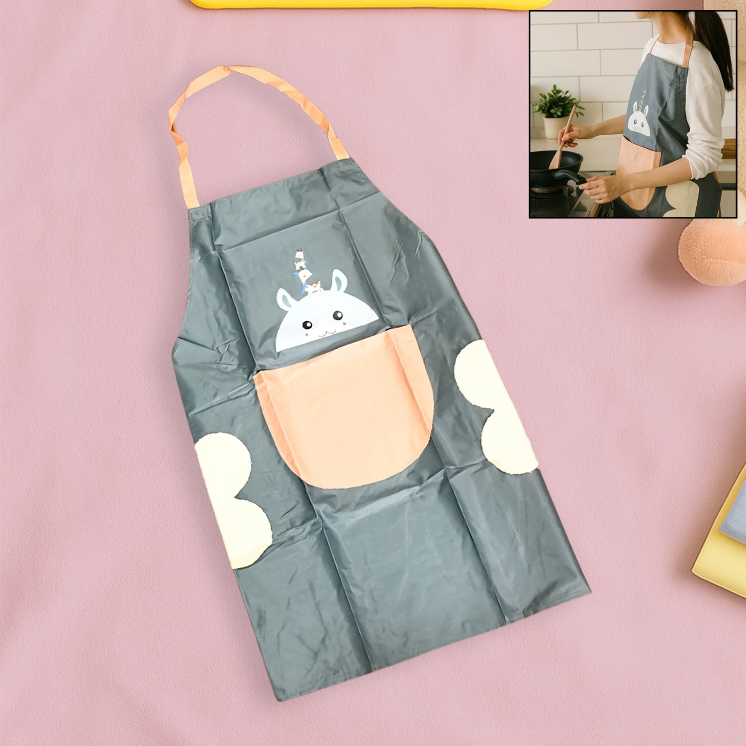 Cute Cartoon Animal Design Kitchen Apron (1 Pc / Mix Design)