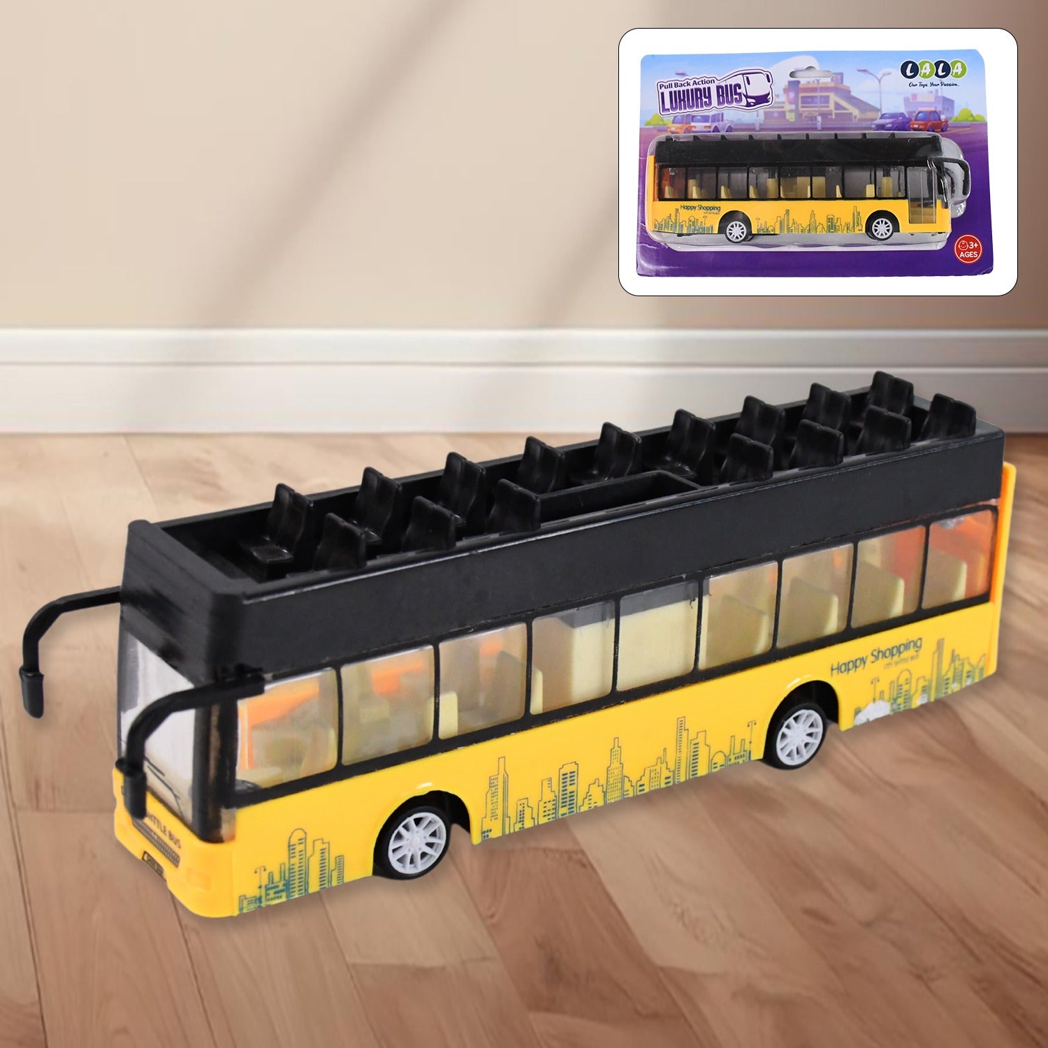 Die-cast Alloy London Long Bus Double Decker Sightseeing Bus