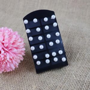 Pearl Stud Earrings Combo Of (1 Card / 12 Pairs)