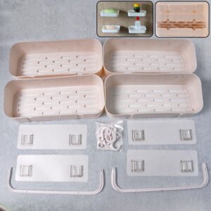 Multipurpose Kitchen Bathroom Wall Corner Shelf Rack (4 Pcs Set)