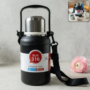 Premium Vacuum Insulated Stainless Steel Bottle Cup with Handle (900ML Approx)