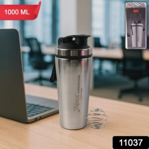 Apex Stainless Steel Gym Shaker Bottle and Spring (1000ML / 1 Pc)