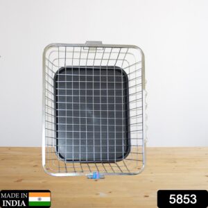 Dish Drainer Rack With Drip Tray Stainless Steel Dish Drainer Rack with Drip Tray, Utensil Drying Stand for Kitchen Plate Rack Bartan Basket for Kitchen Utensils/Dish Drying Rack with Drainer/Bartan Basket/Plate Stand ( 57 x 45 x 19 cm)