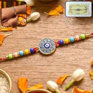 Evil Eye Mandala Round Designer Rakhi