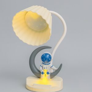 Astronaut Moon LED Table Lamp with Soft Light, USB Rechargeable Night Lamp