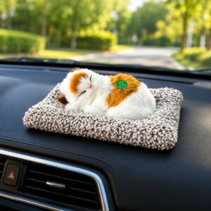 Sleeping Cat Plush Toy for Car Dashboard & Home Decoration