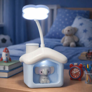 Elephant House LED Desk Lamp with Piggy Bank Coin Saver