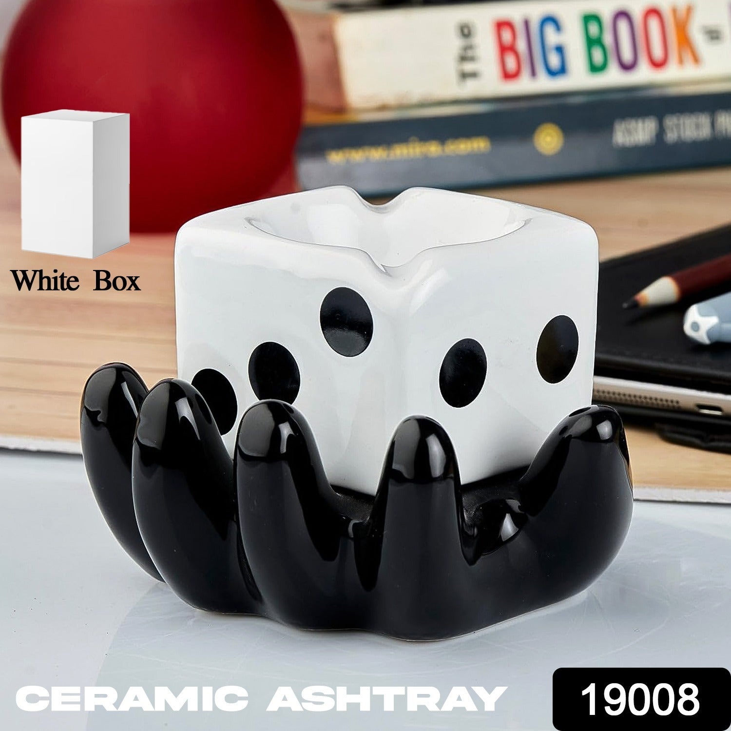 Colourful Smoking Ceramic Ashtray with Retro Vibes