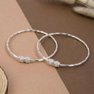 Elegant Rose Gold Stone Studded Designer Kada Bracelet  (2 Pc)