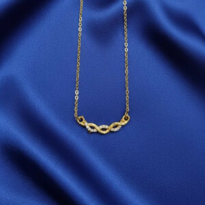 Infinity Knot Gold Necklace with AD For women and girls