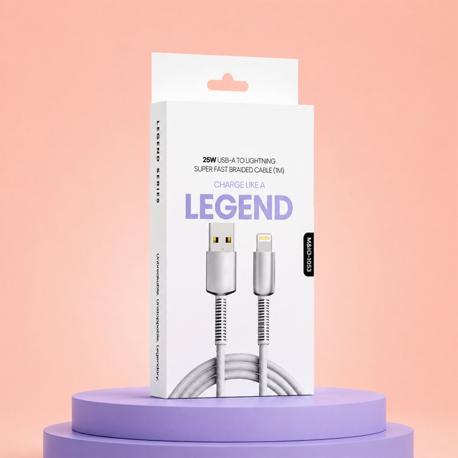 High Speed 25W USB A to Lightning Fast Charging Cable (1 Pc, 1 Mtr)