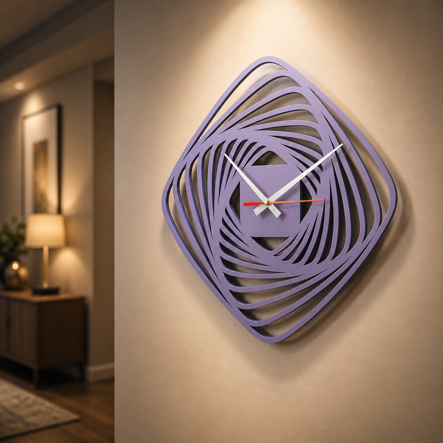 Modern Abstract Vortex Wall Clock | Silent Sweep Quartz Decorative Clock for Living Room, Bedroom & Office