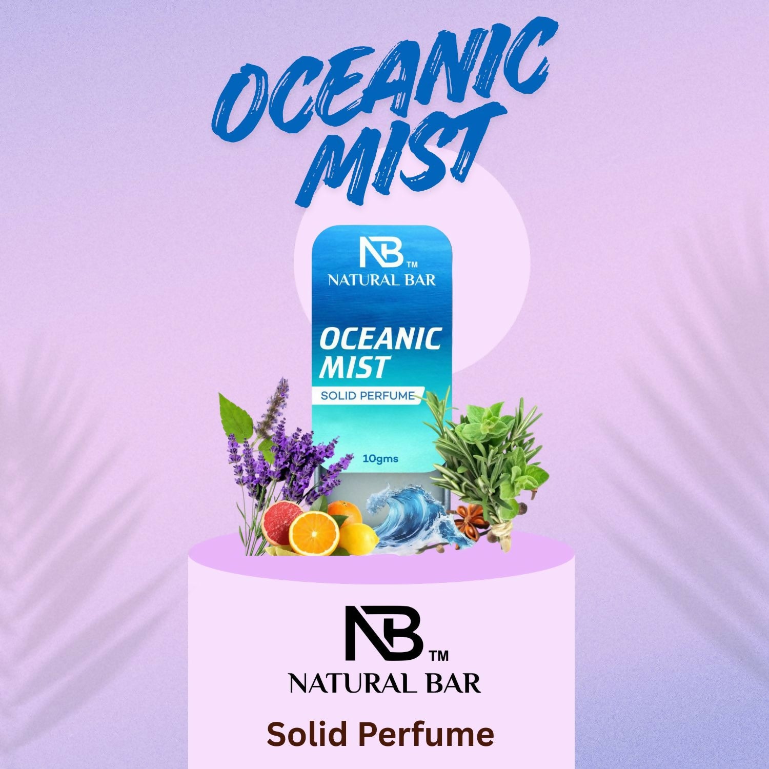 Oceanic Mist Solid Perfume, Alcohol Free Long Lasting Fragrance for Male and Female (10gms)
