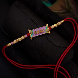 Bhai Rakhi with Colorful Beads and Thread for Raksha Bandhan