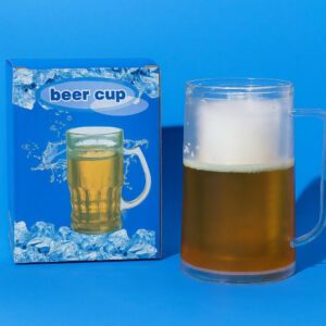 Frosted Glass Beer Mug with Handle – Premium Chilled Beer Cup for Home Bar, Parties, and Gifting | Large Capacity, Freezer Safe, Modern Matte Finish | Ideal for Beer, Juices & Cold Beverages