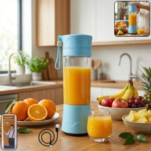 Portable USB Rechargeable Electric Juicer Blender (1 Pc)