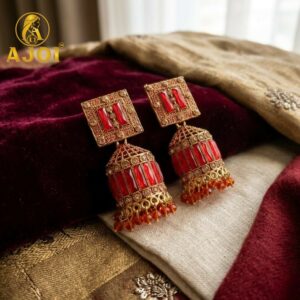 Royal Red Temple Earrings