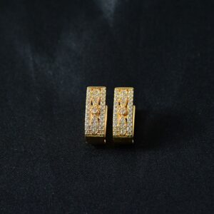 Gold Plated Cubic Zirconia Stud Earrings for Women