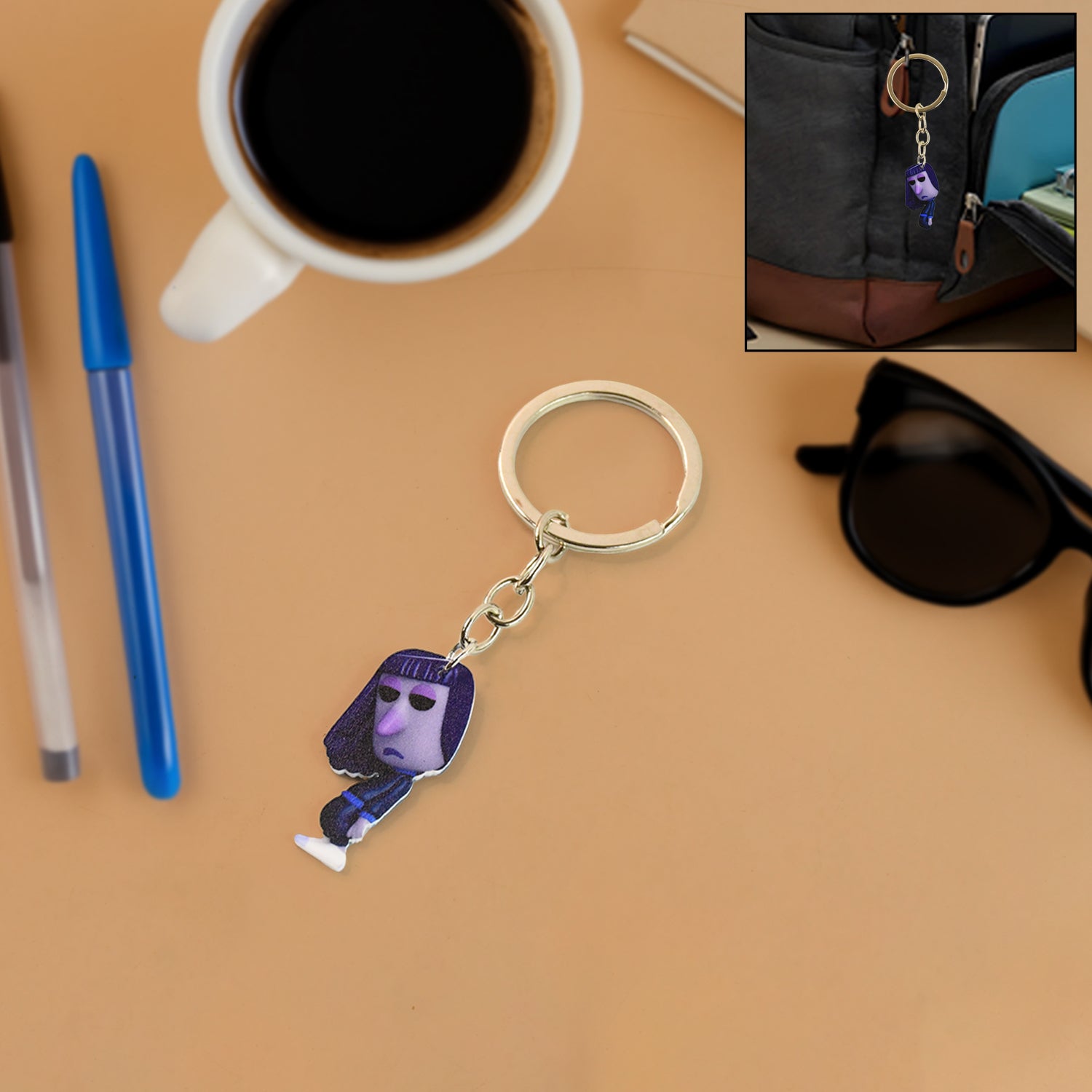 Mini Cartoon Character Keychain (1 Pc)