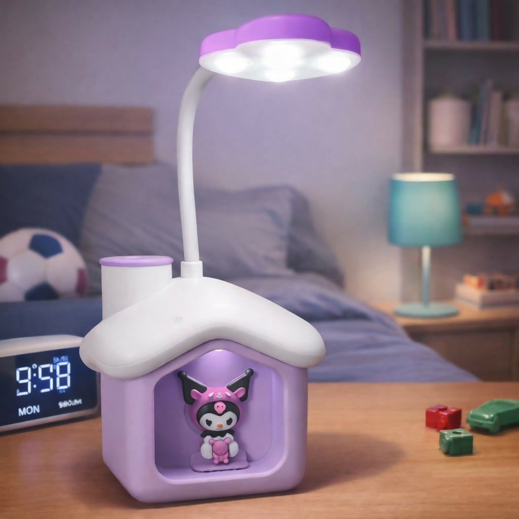 Cute House Desk Lamp with Piggy Bank Coin Saving Light