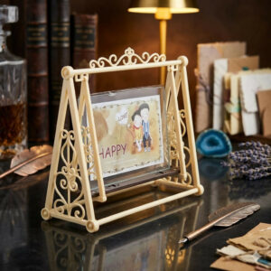 Rotating Swing Photo Frame for 5x7 Photos Jhoola Style Tabletop Decor