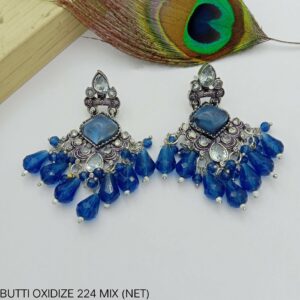 Peach and Mint German Silver Earings