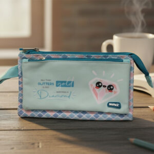 Cute Multicolor Pencil Pouch for Girls Boys Pocket Zipper School Office