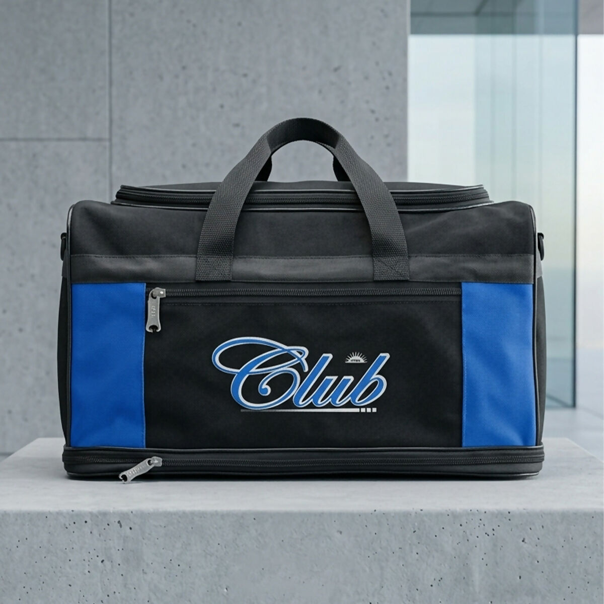 Club Travel Duffel Bag with Shoe Compartment & Shoulder Strap (Multicolor)