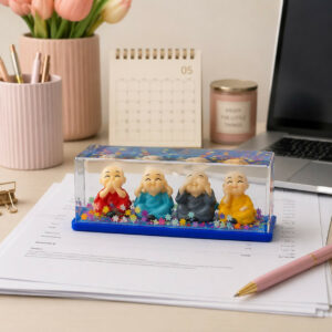Mini Monk Paper Weight Decorative Desk Showpiece for Office & Home