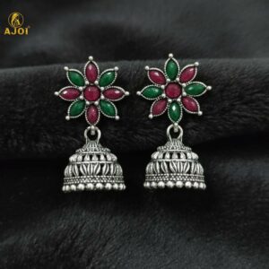 Shringara Ratnam Floral Jhumka Earrings