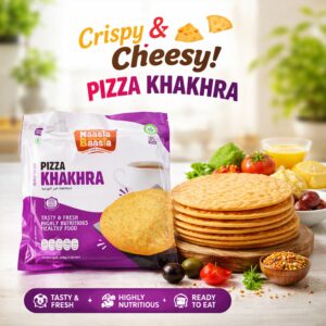 Naasta Baasta Pizza Khakhra Crispy & Cheesy Whole Wheat Ready to Eat Snack (200gm)