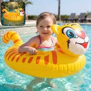 Inflatable Kids Swimming Ring Cartoon Animal Shape Swim Tube (1 Pc, Mix Design)