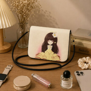 Cute Girl Print Sling Bag for Girls Stylish Mini Crossbody Purse