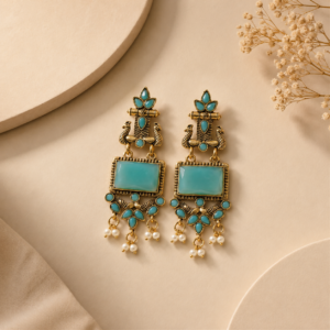 Oxidized Designer Stud Earrings Set, Traditional & Modern Earring Set for Women & Girls, Trendy, Fancy & Fashion Earrings