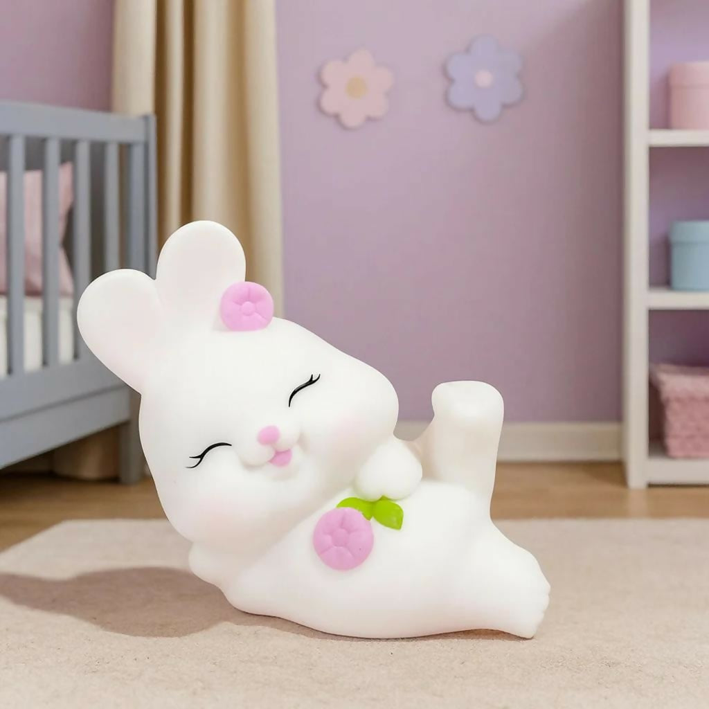 Cute Bunny LED Night Lamp for Kids Room Desk Decor